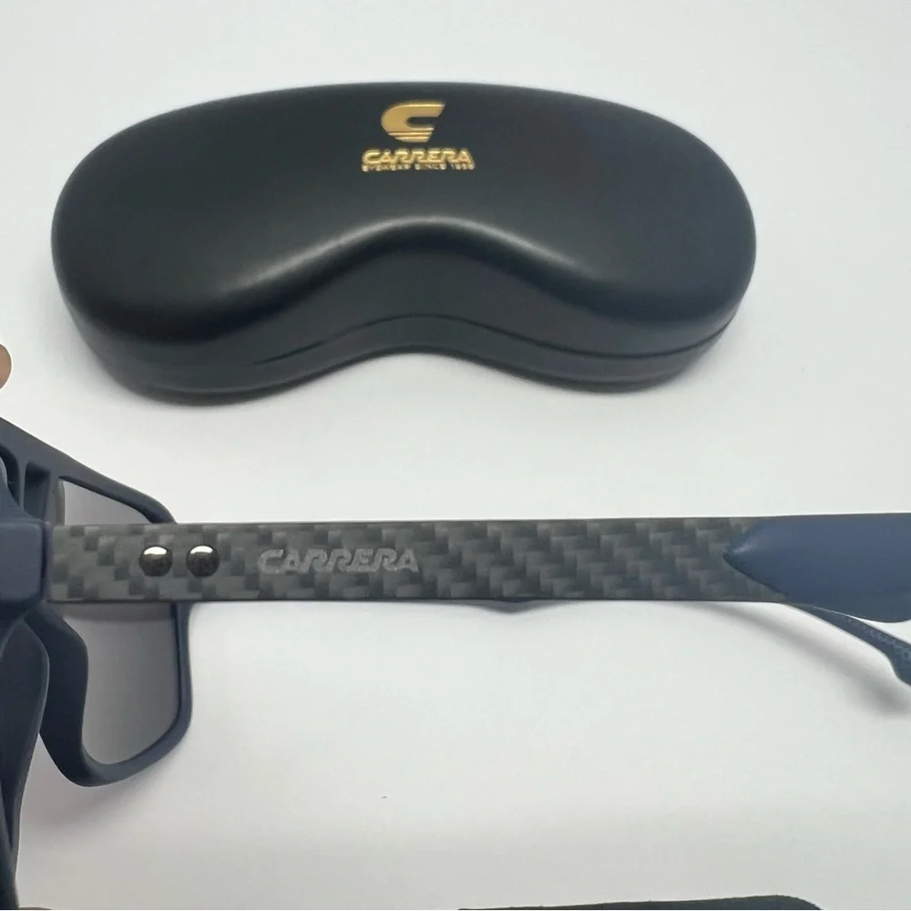 CARRERA NWOT 8035/S Carbon Fiber Blue‎ Sunglasses 61-14 Aviator UV Made in Italy